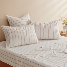 Zinnia Yarn-Dyed Washed Cotton Standard Pillowcases (Set of 2)