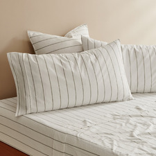 Zinnia Yarn-Dyed Washed Cotton King Pillowcases (Set of 2)