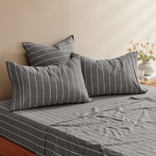 Zinnia Yarn-Dyed Washed Cotton Sheet Set