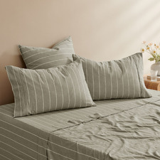 Zinnia Yarn-Dyed Washed Cotton Standard Pillowcases (Set of 2)