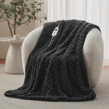 Elior Faux Fur Heated Throw