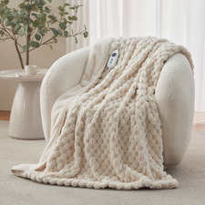 Elior Faux Fur Heated Throw