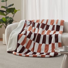 Gabri Fleece & Sherpa Heated Throw