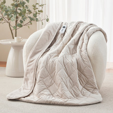 Horace French Velvet & Fleece Heated Throw