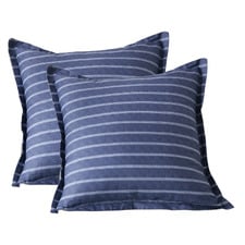 Amalfi Stripe Cotton Twill European Pillowcases (Set of 2)