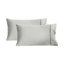 Washed Microfibre Standard Pillowcases (Set of 2)
