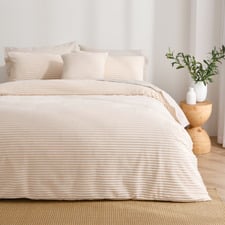 Embossed Cotton-Blend Quilt Cover Set