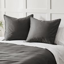 Rhys 400TC Cotton Sateen European Pillowcases (Set of 2)