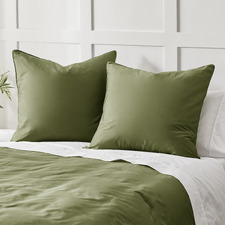 Rhys 400TC Cotton Sateen European Pillowcases (Set of 2)