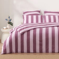 Stripe Noa Yarn-Dyed Washed Cotton Quilt Cover Set