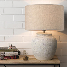 Natural Flax Belle Ceramic Table Lamp