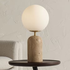 Larkin Travertine Table Lamp