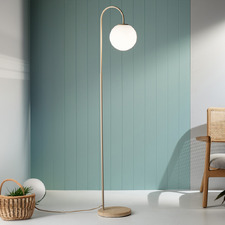 Lennon Travertine Floor Lamp
