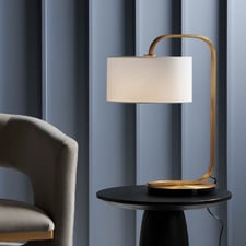 Goldie Brushed Brass Metal Table Lamp