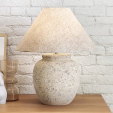 Natural Flax Belle Ceramic Table Lamp