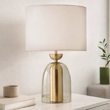 Modern Linen Martha Table Lamp