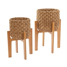 2 Piece Barbados Woven Planter Set