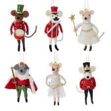 6 Pieces Nutcracker Wool Hanging Ornament Set