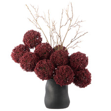 65cm Purple Faux Allium with Vase