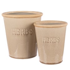 2 Piece Joven Stoneware Plant Pot Set