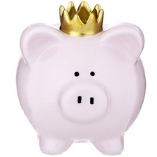 Pink Percy Pig Ceramic Money Box