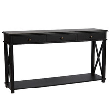 black sofa table with storage