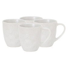 White Napier 330ml Stoneware Mugs (Set of 4)