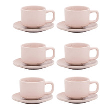Claro 100ml Espresso Cups & Saucers (Set of 6)
