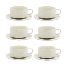 Claro 230ml Teacups & Saucers (Set of 6)