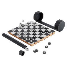Umbra 35 Piece Rolz Chess & Checkers Game Set