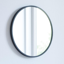 45cm Black Hub Wall Mirror
