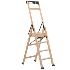 Lascala 4 Step Collapsible Wooden Ladder