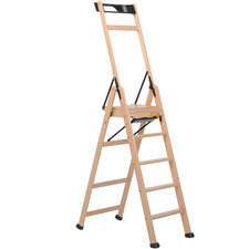Lascala 5 Step Collapsible Wooden Ladder
