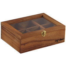 Wooden Tea Box with Glass Top