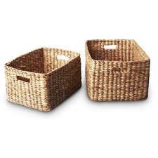 Water Hyacinth Rectangular Storage Basket
