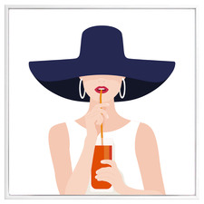 Aperol Girl Framed Canvas Wall Art
