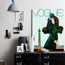 Vintage Vogue Cover Girl Canvas Wall Art