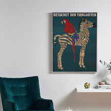 Munich Zoo Zebra Canvas Wall Art