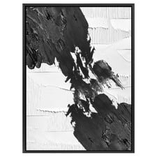 Black on White Canvas Wall Art