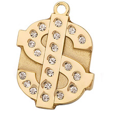 2.7cm Dollar Bling Personalised Pet ID Tag