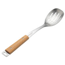 Provisions Wood & Metal Slotted Spoon