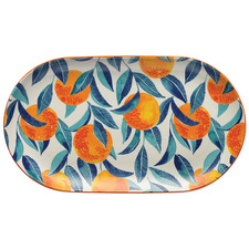 Ecology Punch Orange 32cm Oval Stoneware Platter