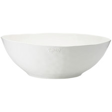 White Organic 35cm Porcelain Shallow Bowl