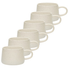 Cream Ottawa Calico 365ml Stoneware Mugs (Set of 6)