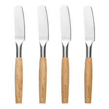 Alto Stainless Steel & Rubberwood Pate Knives (Set of 4)