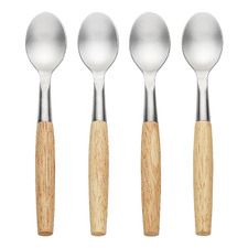 Alto Tapas Stainless Steel & Rubberwood Spoons (Set of 4)