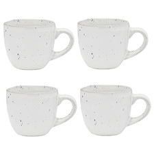 Eggshell Dwell 90ml Stoneware Espresso Cups (Set of 4)