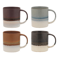 4 Piece Erode 300ml Stoneware Mug Set