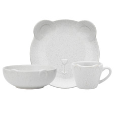 3 Piece Kids' Teddy Dinner Set