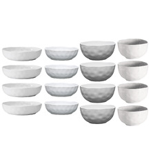 16 Piece Speckle Stoneware Bowl Set
